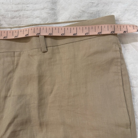 Pronto Uomo Platinum Men's 38x29 100% Linen Beige Dress Pant - Picture 6 of 8